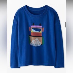 Hanna Andersson Blue Long Sleeve Tee with Colorful Truck